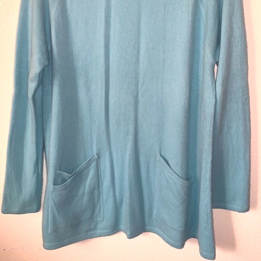VINTAGE J. JILL 100% CASHMERE MOCK NECK TUNIC SWEATER SIZE LARGE TALL - Picture 3 of 15